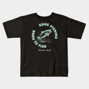 Van Life Gone Fishing Kids T-Shirt